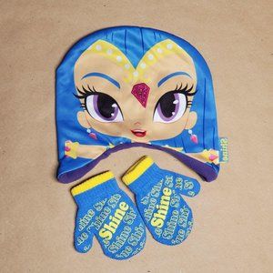 Shimmer and Shine Hat w/ Mittens Toddler Blue